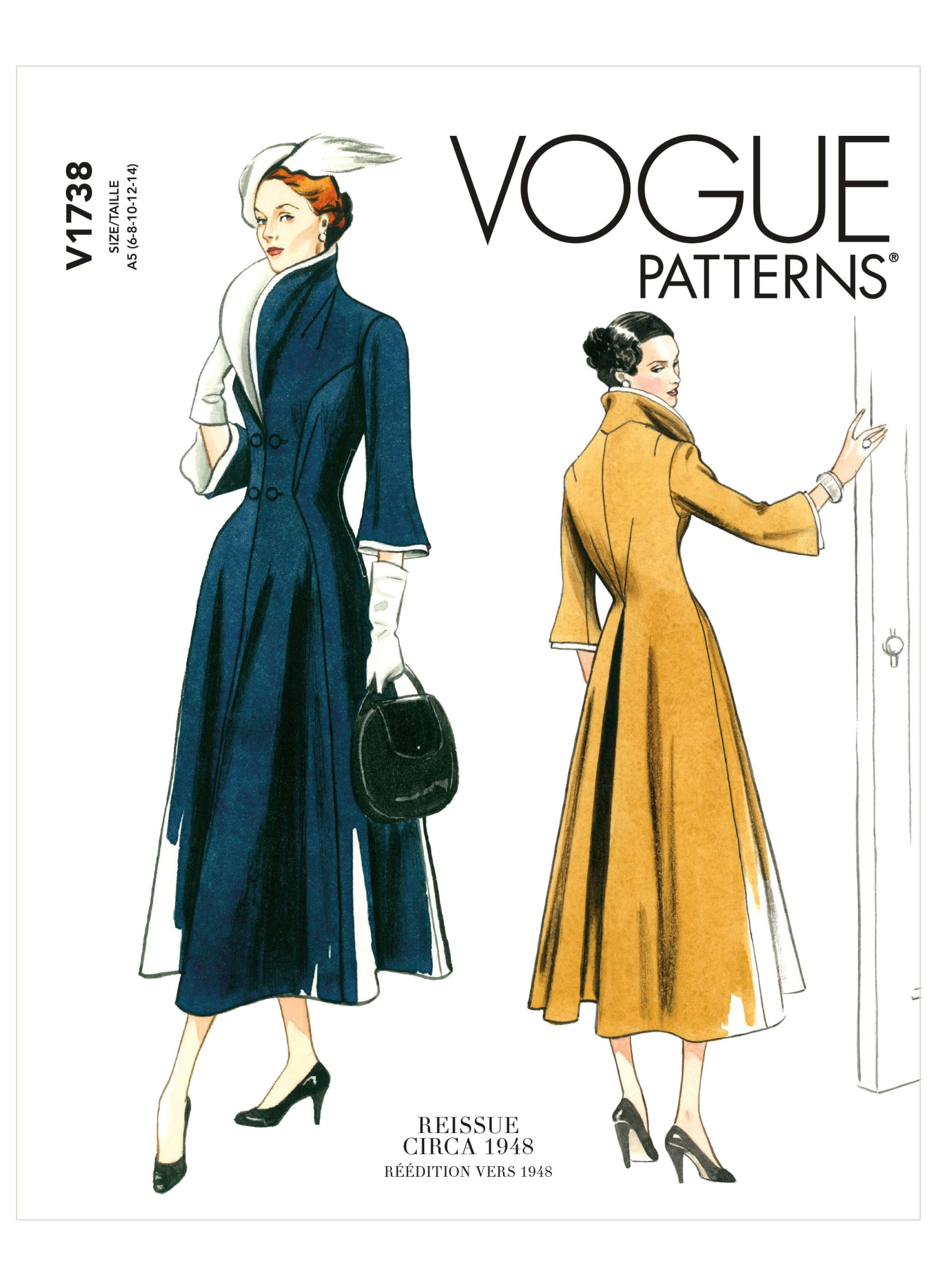  Vogue Patterns Petite Dress, 14-16-18-20-22, Orange : Arts,  Crafts & Sewing